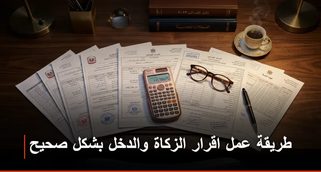 طريقة عمل اقرار الزكاة والدخل