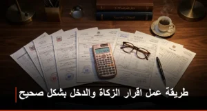 طريقة عمل اقرار الزكاة والدخل