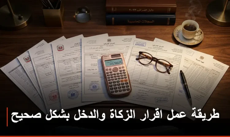 طريقة عمل اقرار الزكاة والدخل