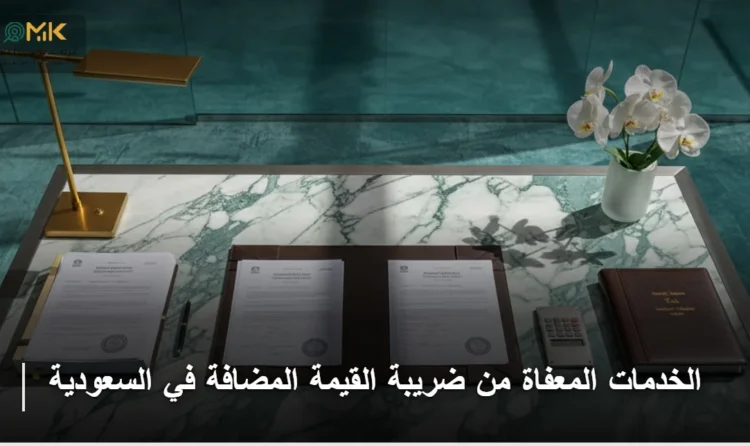 الخدمات المعفاة من ضريبة القيمة المضافة في السعودية
