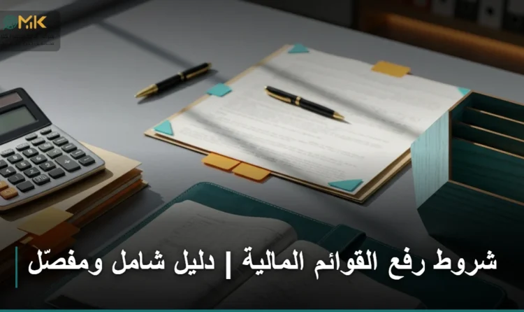 شروط رفع القوائم المالية